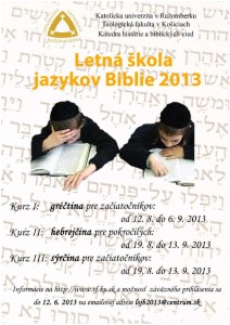 Letná škola jazykov Biblie 2013